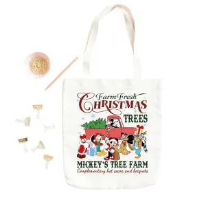 Farm Fresh Christmas Trees Tote Bag, Christmas Tote Bag, Shopping Bag, Christmas Gift Tote Bag, Funny Christmas Tote Bag, Reusable Shopping Bag, Cannvas Tote Bag