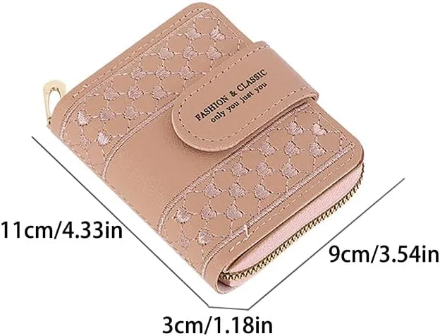 Fashion Lady Wristlet bag, Short Zipper Coin Purse, Cards ID Holder Wallet Clutch, Women Girl Wallets