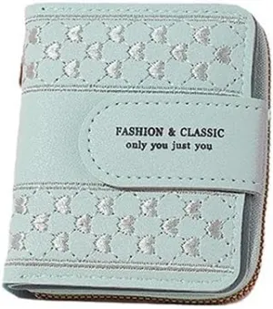 Fashion Lady Wristlet bag, Short Zipper Coin Purse, Cards ID Holder Wallet Clutch, Women Girl Wallets
