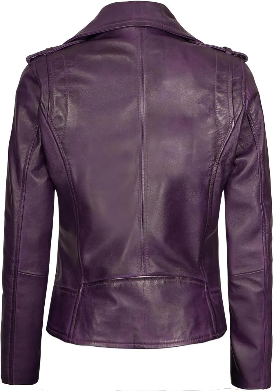 fjackets Moto Style Women's Real Leather Asymmetrical Jacket - Year-Round Statement Piece