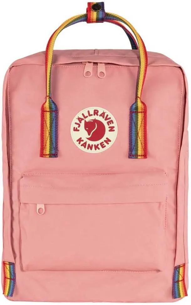 Fjallraven F23620312-907 Kanken Rainbow Pink-Rainbow Pattern, 27 x 13 x 38 cm