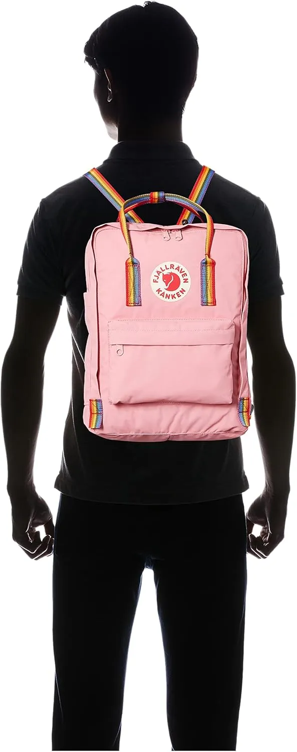 Fjallraven F23620312-907 Kanken Rainbow Pink-Rainbow Pattern, 27 x 13 x 38 cm