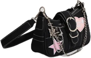 Fresh Design Sense Oblique Straddle Bag Buckle Star Map Women'S Single Shoulder Saddle Bag Fitness, Leisure, Travel