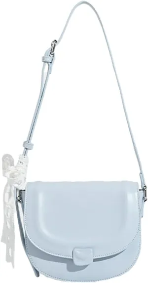 Fresh Solid Color Saddle Bag Summer Casual Cross Body Bag Adjustable Strap Commuter Travel Bags for Women 2025