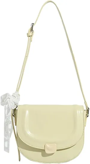 Fresh Solid Color Saddle Bag Summer Casual Cross Body Bag Adjustable Strap Commuter Travel Bags for Women 2025