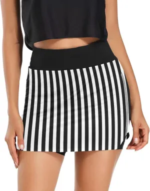 GAIGEO Independence Day Stars Active Skorts for Women, Lightweight Skorts with Pockets, Running Skirts for Sports, S-XXL