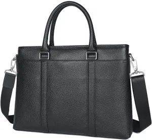 HBJWOV Men's leather briefcase, handbag, fashionable computer bag, trendy business handbag, men's bag