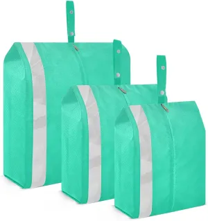 Hunter Green Solid Color Packing Cubes Set of 3, Lightweight Travel Luggage Organizers Foldable Bags for Easy Packing and Organization
