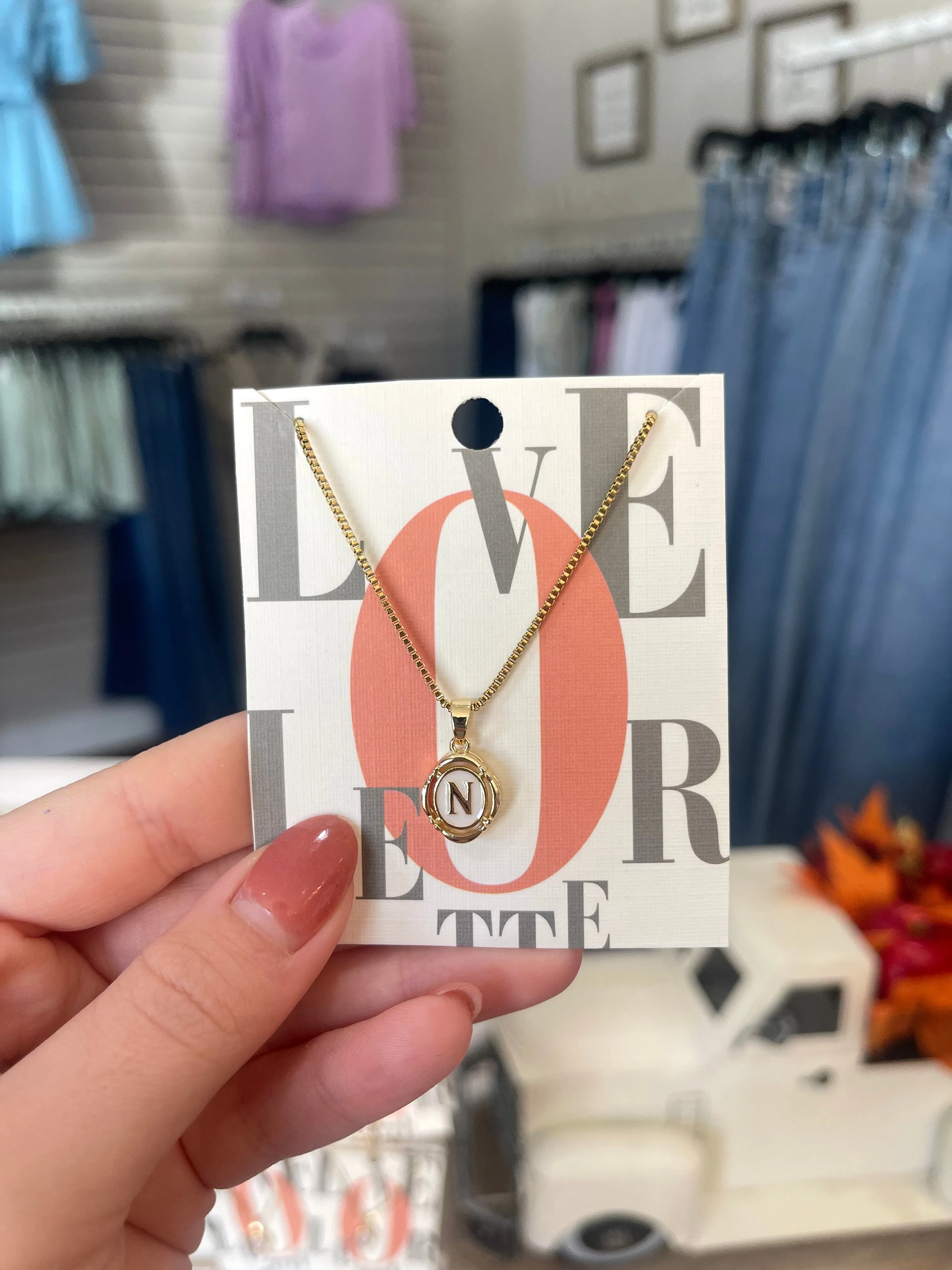 Initial Pendant Necklace