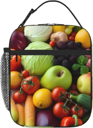 Insulated Lunch Bag for Men Women Cooler Tote Bag Reusable Lunch Box Container Fresh Fruits and Vegetables Lunch Bag for Work Picnic