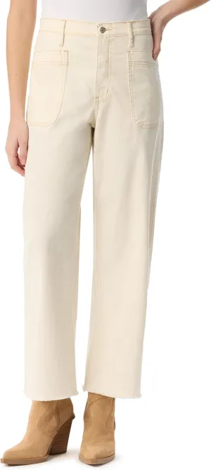 Jessica Simpson Women's Relaxed Barrel Zip Front Wide Leg Ankle Standard
