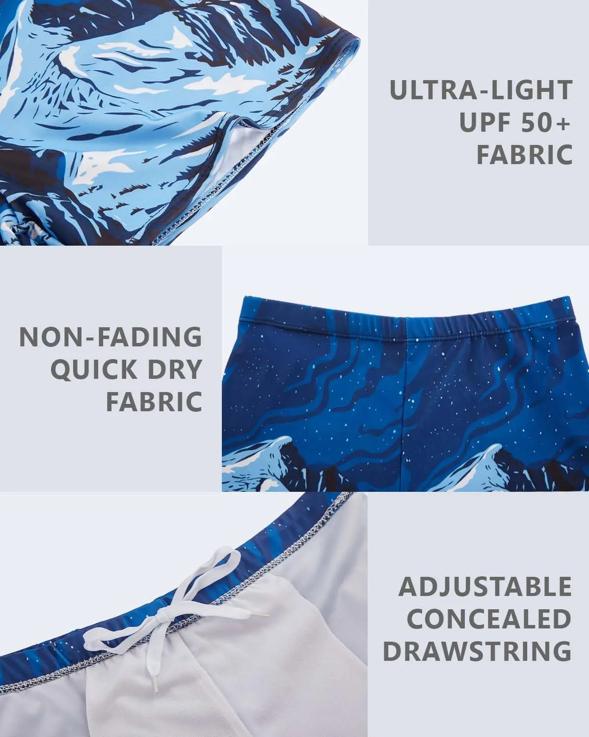 KANAV 4 Pack Men's Athletic Swim Jammers Quick Dry Square Leg Swim Briefs Competitive Swimsuit
