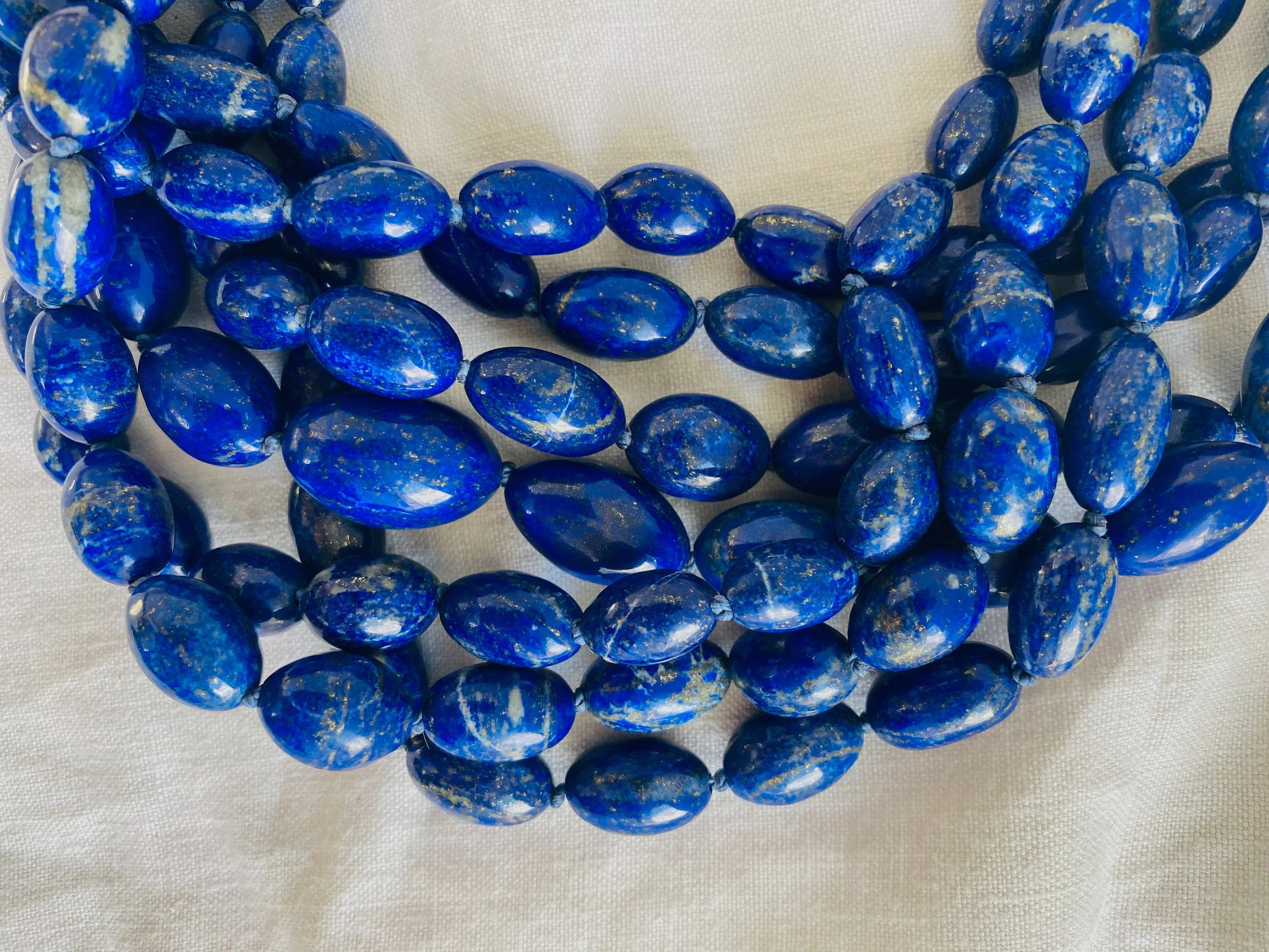 Lapis Multi-Strand Necklace.