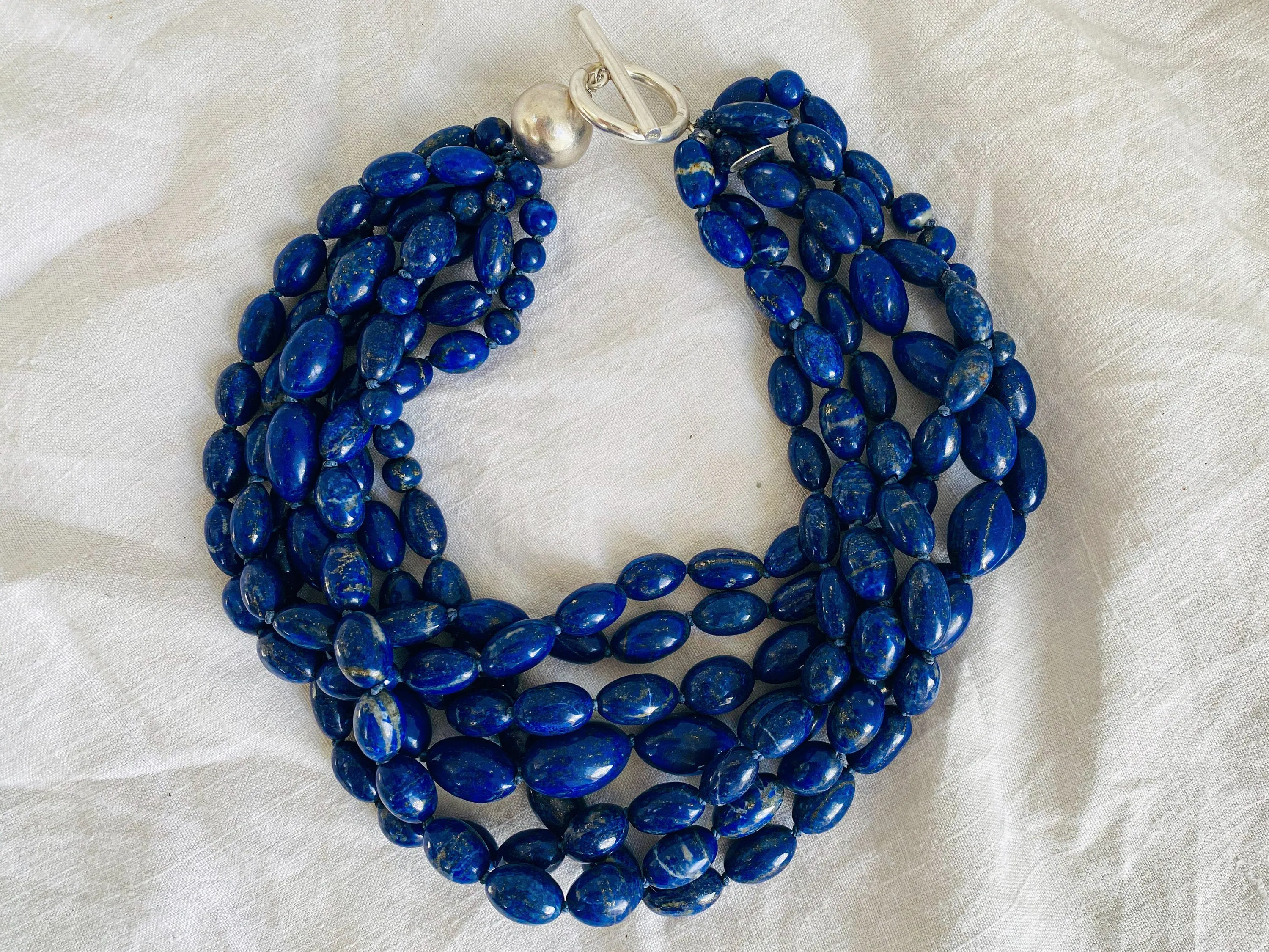 Lapis Multi-Strand Necklace.
