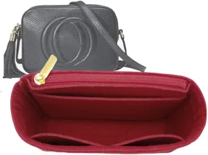 Lckaey Felt Purse Organizer For Disco Square Fringe Camera Bag Organize Organizer Liner Bag2027Claret19*6 * 12cm