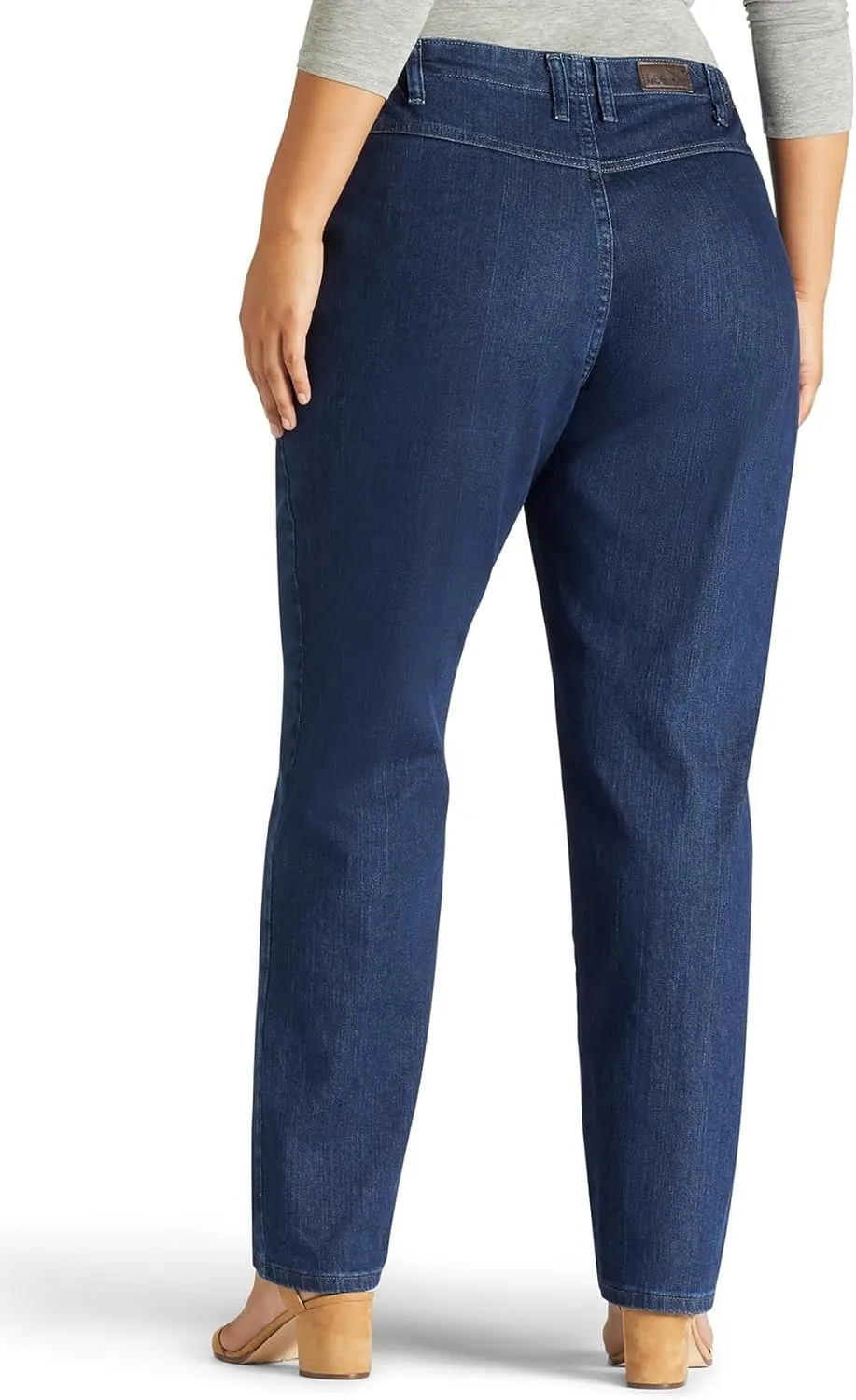 Lee Women's Plus Size Relaxed Fit Side Elastic Tapered Leg Jean