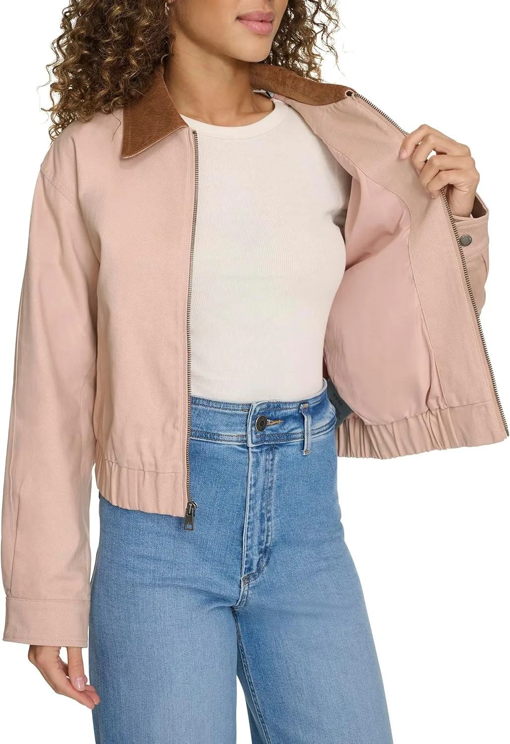 Levi's Women's Cotton Bomber with Corduroy Collar