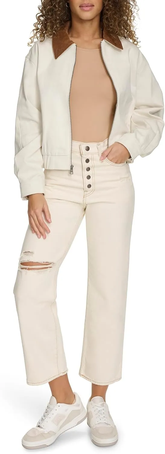 Levi's Women's Cotton Bomber with Corduroy Collar