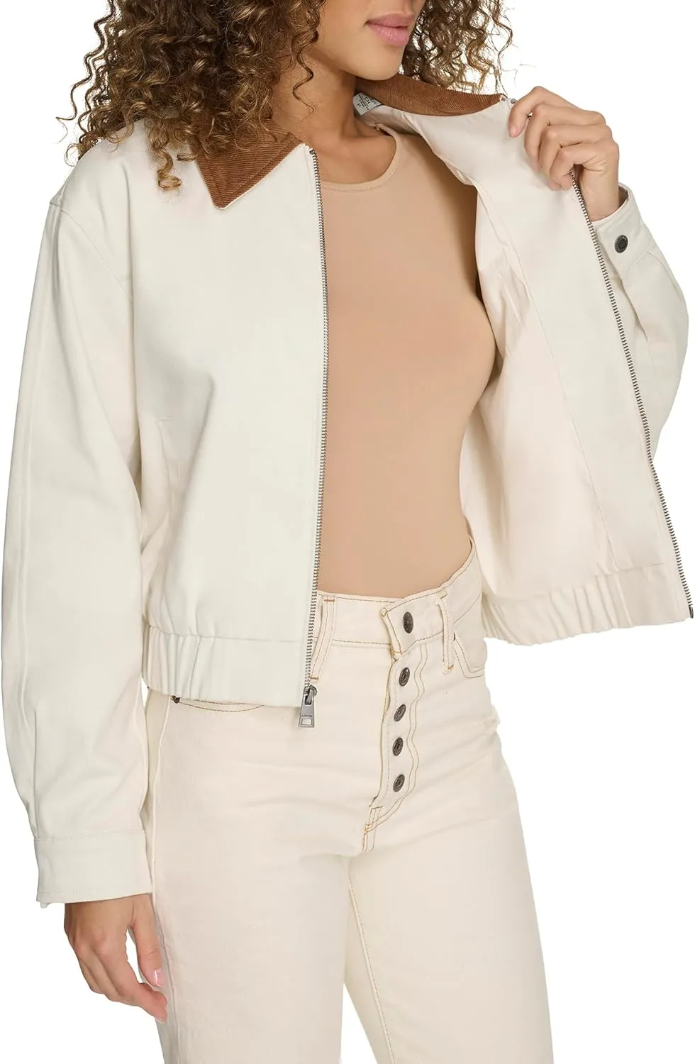 Levi's Women's Cotton Bomber with Corduroy Collar