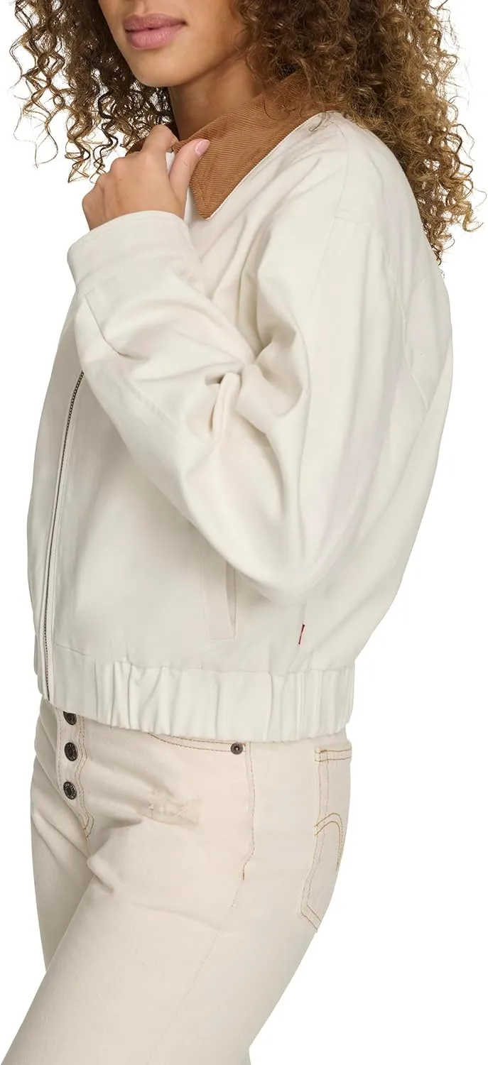 Levi's Women's Cotton Bomber with Corduroy Collar