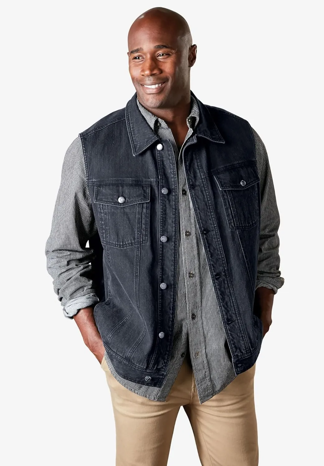 Liberty Blues by KingSize Men's Big & Tall Denim Vest
