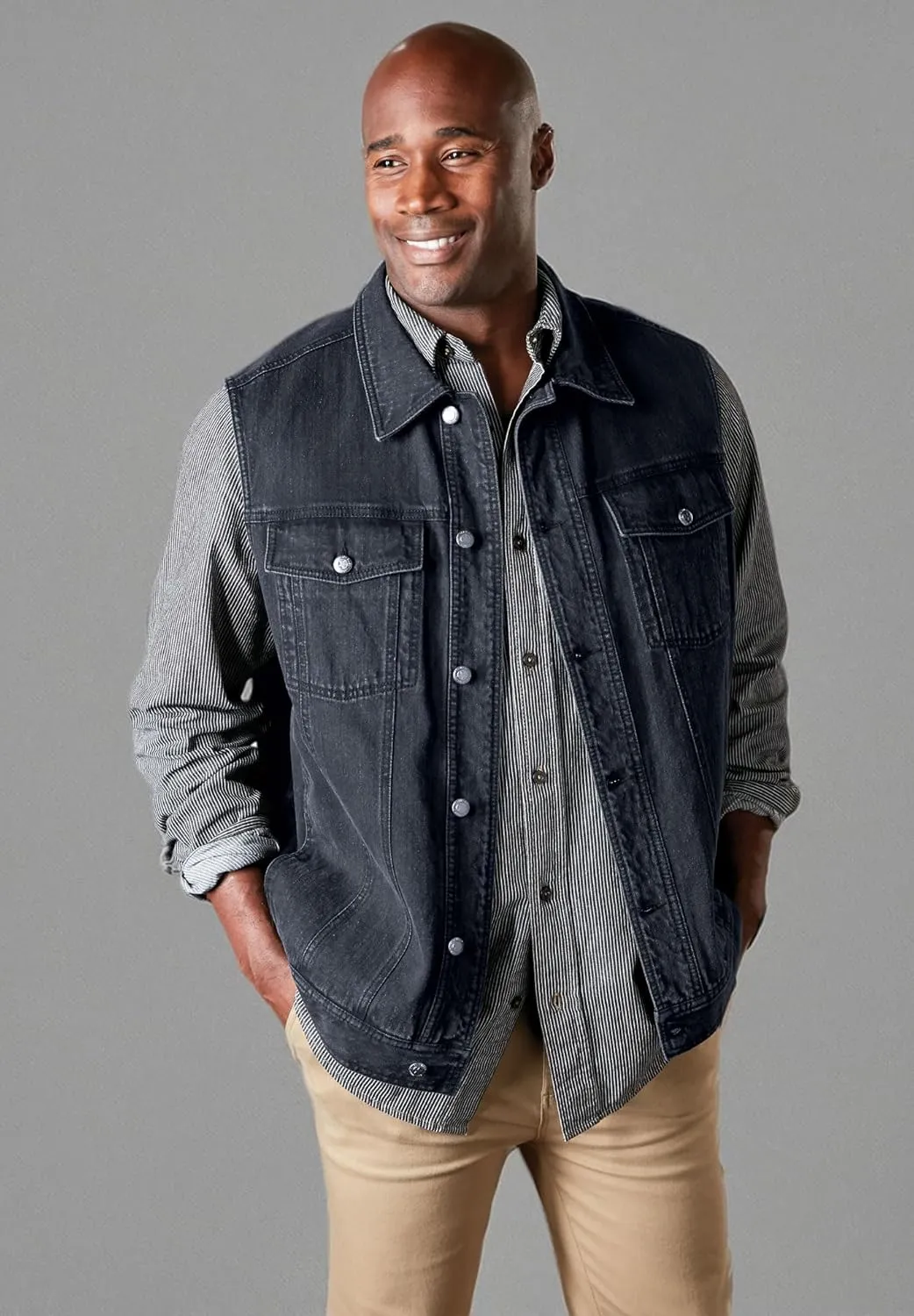 Liberty Blues by KingSize Men's Big & Tall Denim Vest