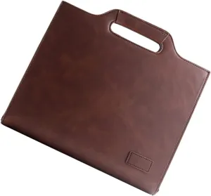 LIFKOME Document Pouch Outdoor Storage Pouch for Men's Business Bag Pu Leather