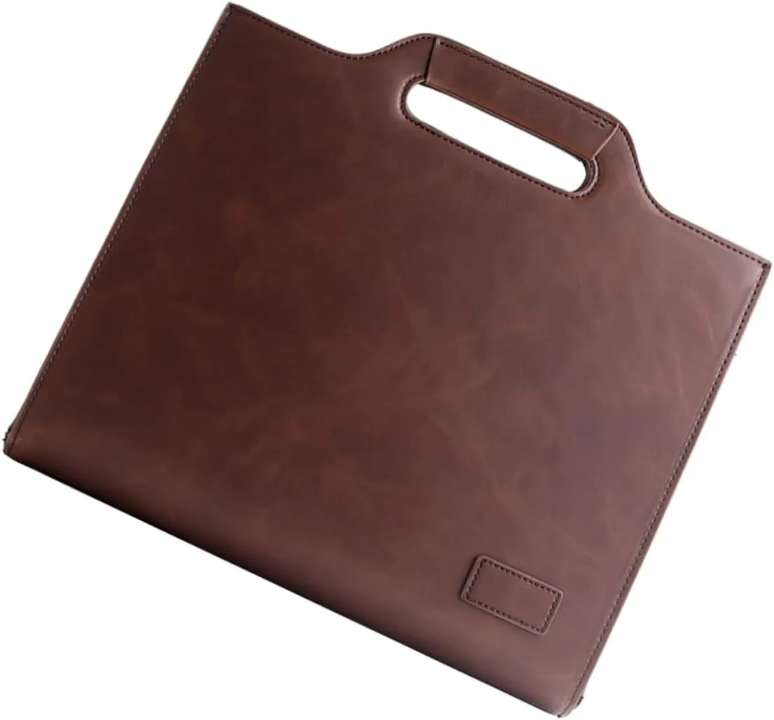 LIFKOME Document Pouch Outdoor Storage Pouch for Men's Business Bag Pu Leather
