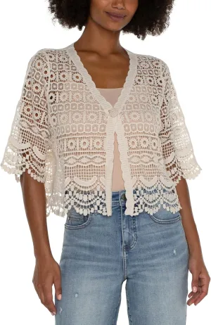 Liverpool Women's Short Sleeve Lace Bolero
