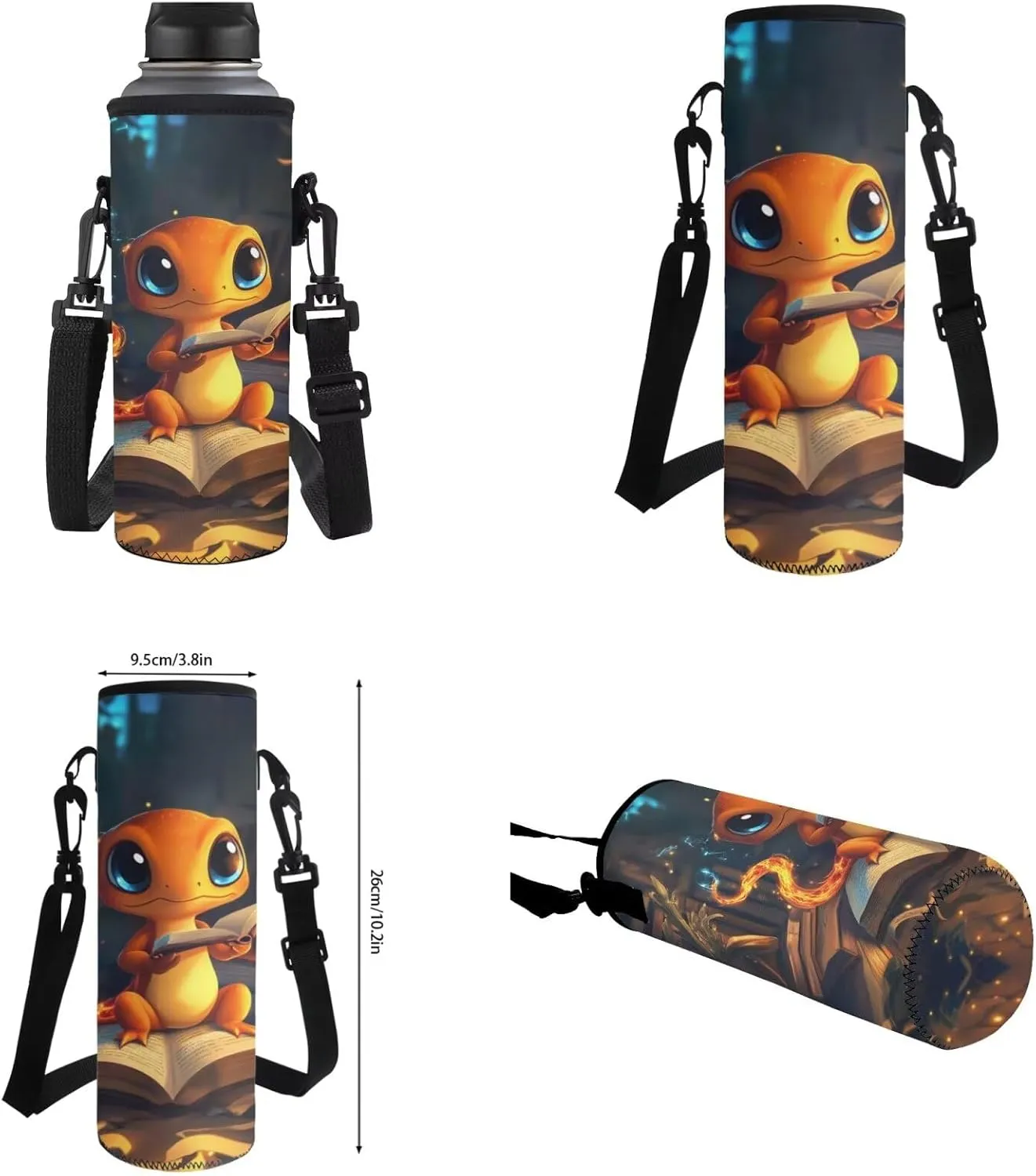 Lizard Bookbag for Boys 5-7 with Lunch Box 4 in 1 Lightwieght Backpack for Boys 8-12 Cool Portable Kids Lunch Bag Insulated Versatile Pencil Case with Slots for Students