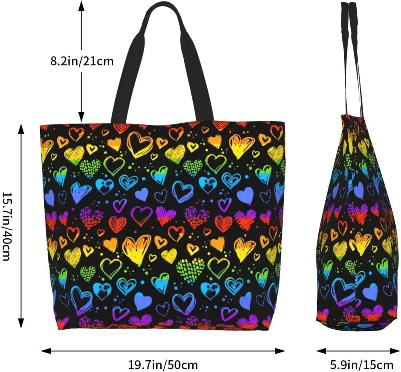 Love Wins Tote Bag For Women Men, Extra Large Market Beach Travel Reusable Grocery Shopping Shoulder Tote Bag