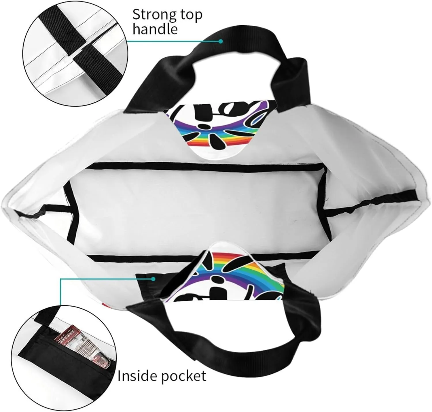 Love Wins Tote Bag For Women Men, Extra Large Market Beach Travel Reusable Grocery Shopping Shoulder Tote Bag