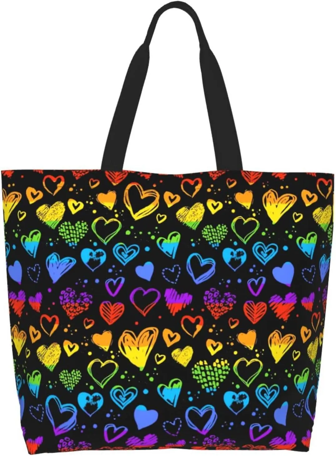 Love Wins Tote Bag For Women Men, Extra Large Market Beach Travel Reusable Grocery Shopping Shoulder Tote Bag