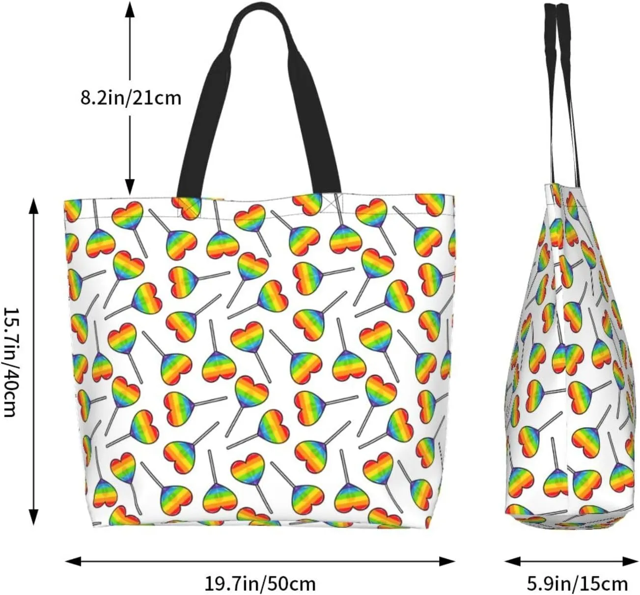 Love Wins Tote Bag For Women Men, Extra Large Market Beach Travel Reusable Grocery Shopping Shoulder Tote Bag