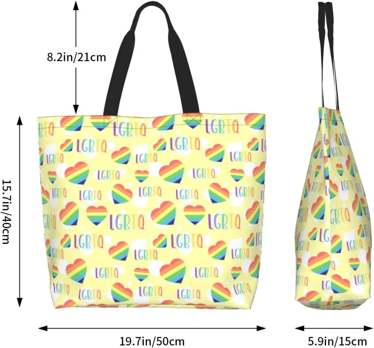 Love Wins Tote Bag For Women Men, Extra Large Market Beach Travel Reusable Grocery Shopping Shoulder Tote Bag