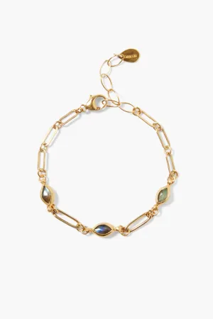 Lydia Bracelet Gold Labradorite