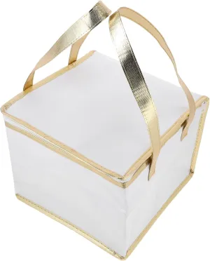 MAGICLULU 1pc Insulated Fresh-keeping Hot for Food Insulated Grocery Insulated Carrier Cold Cooler Storage Thermal Shopping Insulated Take Out White Aluminum