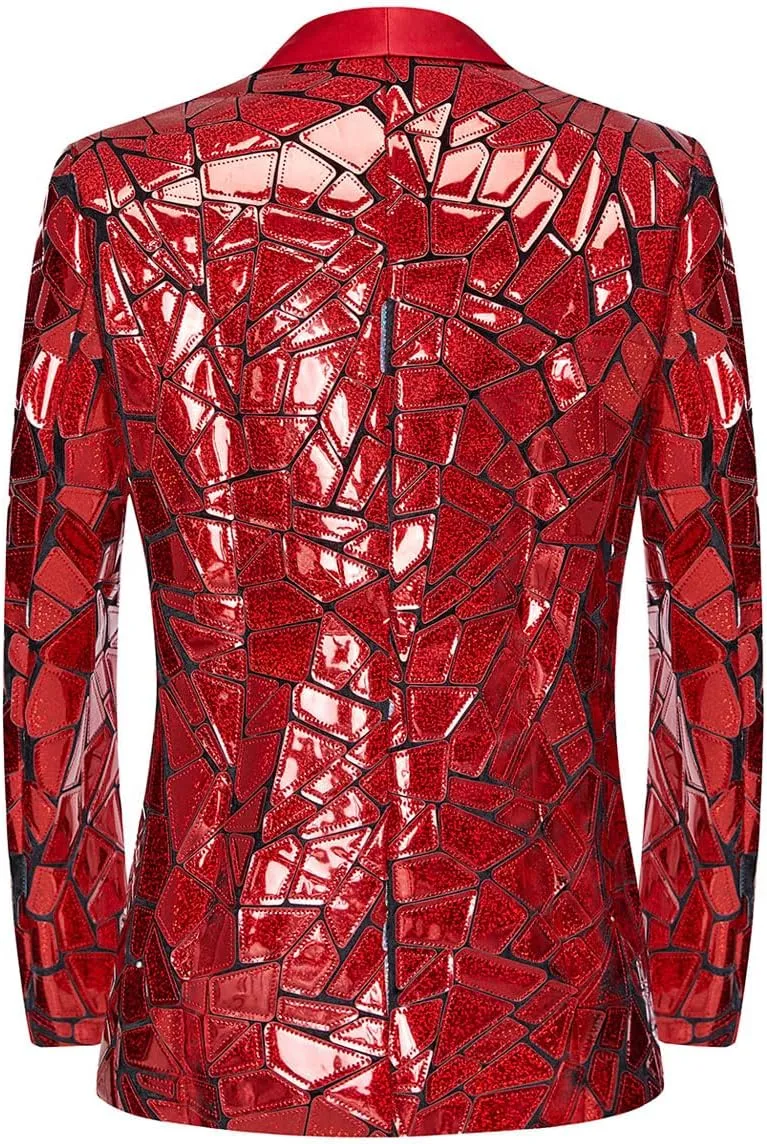 Make a Bold Statement with Our Men's Sequin Blazer - Perfect for Weddings, Parties