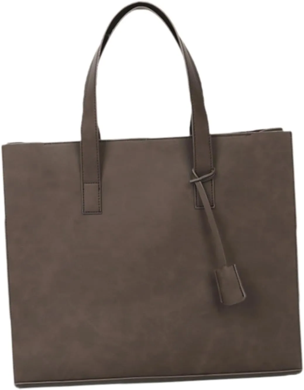 Men's Faux Leather Briefcase for Work or Travel, Coffee