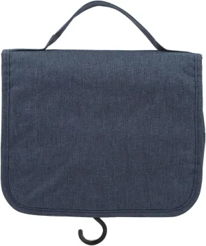 Men's Foldable Travel Toiletry Bag with Hanging Hook, Large Capacity Shaving Bag, Dark Blue, Compact Makeup Organizer for Home, Travel, Business (Dark Blue)