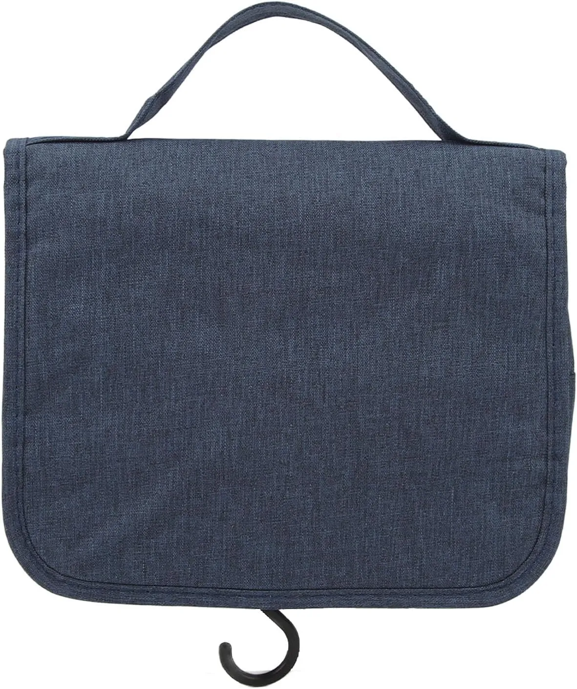 Men's Foldable Travel Toiletry Bag with Hanging Hook, Large Capacity Shaving Bag, Dark Blue, Compact Makeup Organizer for Home, Travel, Business (Dark Blue)