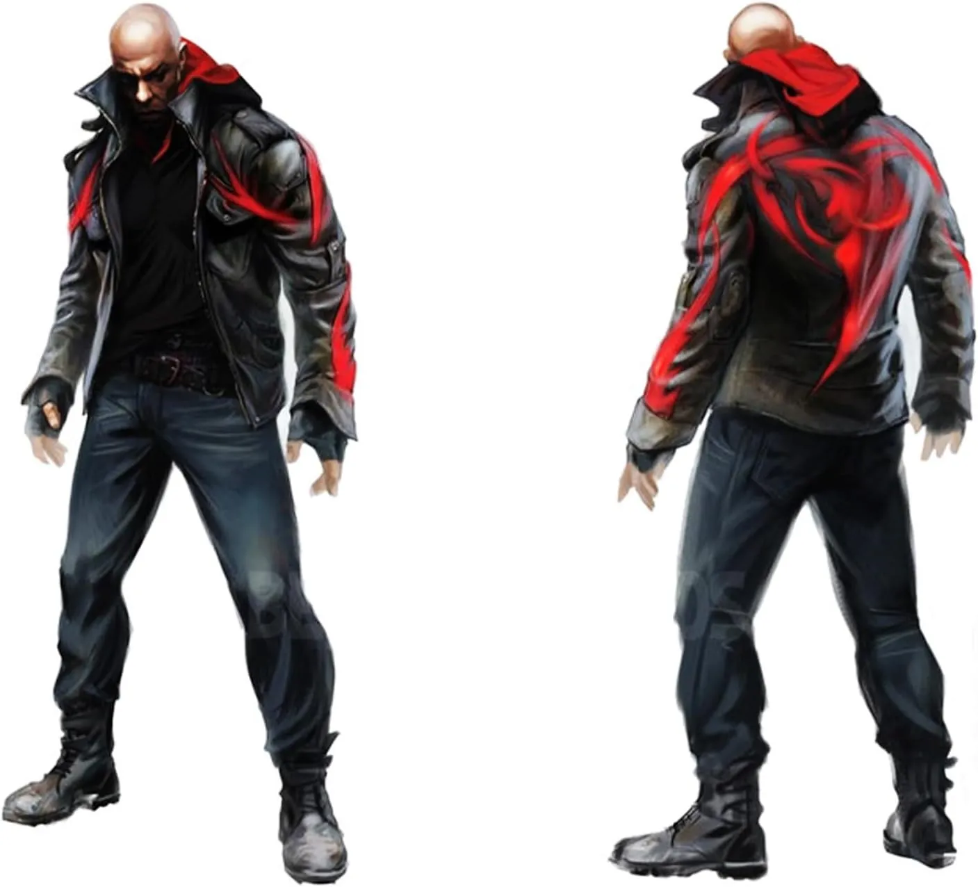 Men's Real Leather Black & Red Design Jacket - P2 James Heller Video Game Costume