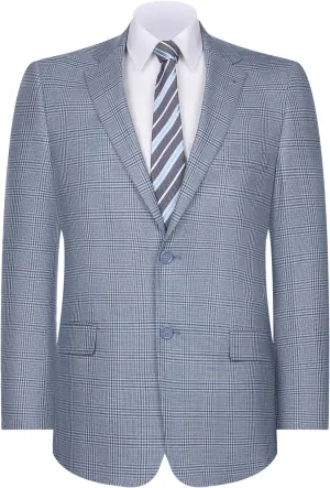 Men's Sport Coat Classic Fit 2 Button Checked Blazer Suit Jacket for Daily Casual Wear