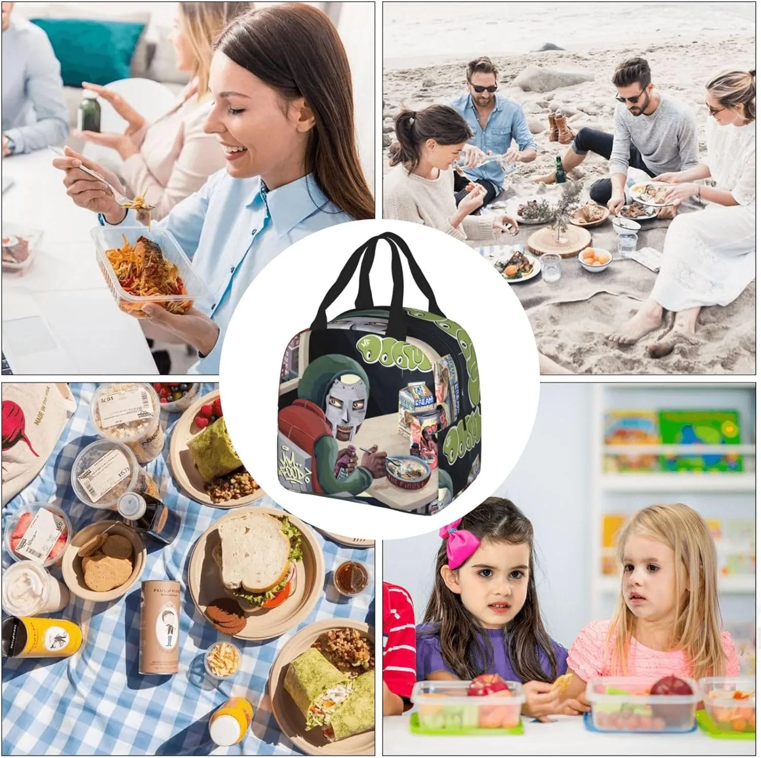 Mfs Music Rapper Dooms Shopping Bag, Portable And Thick, Suitable For Work, Picnicking, And Daily Travel