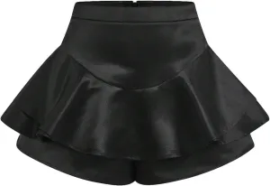Milumia Women's Ruffle Hem Mini Skort High Waisted Trendy Flare Skorts Shorts