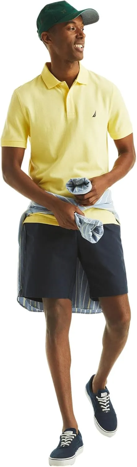 Nautica Men's Classic Fit Short Sleeve Solid Deck Polo Shirt