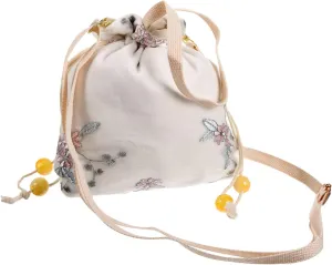 NOLITOY Chic Messenger Bag Chinese Tote Fashionable Canvas Bag for Women Stylish Brocade Purse Versatile Storage Pouch Suitable for Daily Night Out Prom Shopping for Female Friends