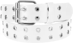NYFASHION101 Solid Rich Fashion Color Double Grommet Belt