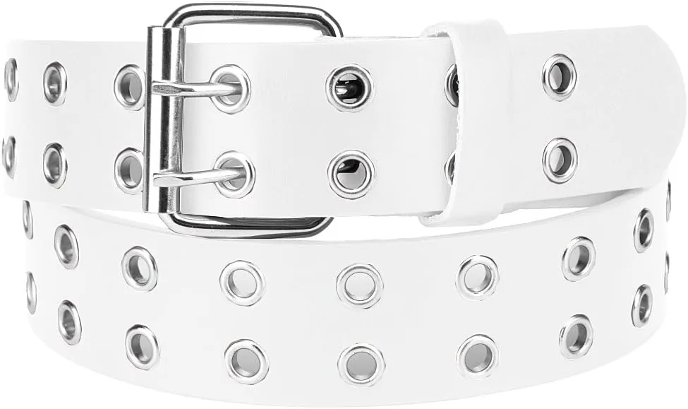 NYFASHION101 Solid Rich Fashion Color Double Grommet Belt