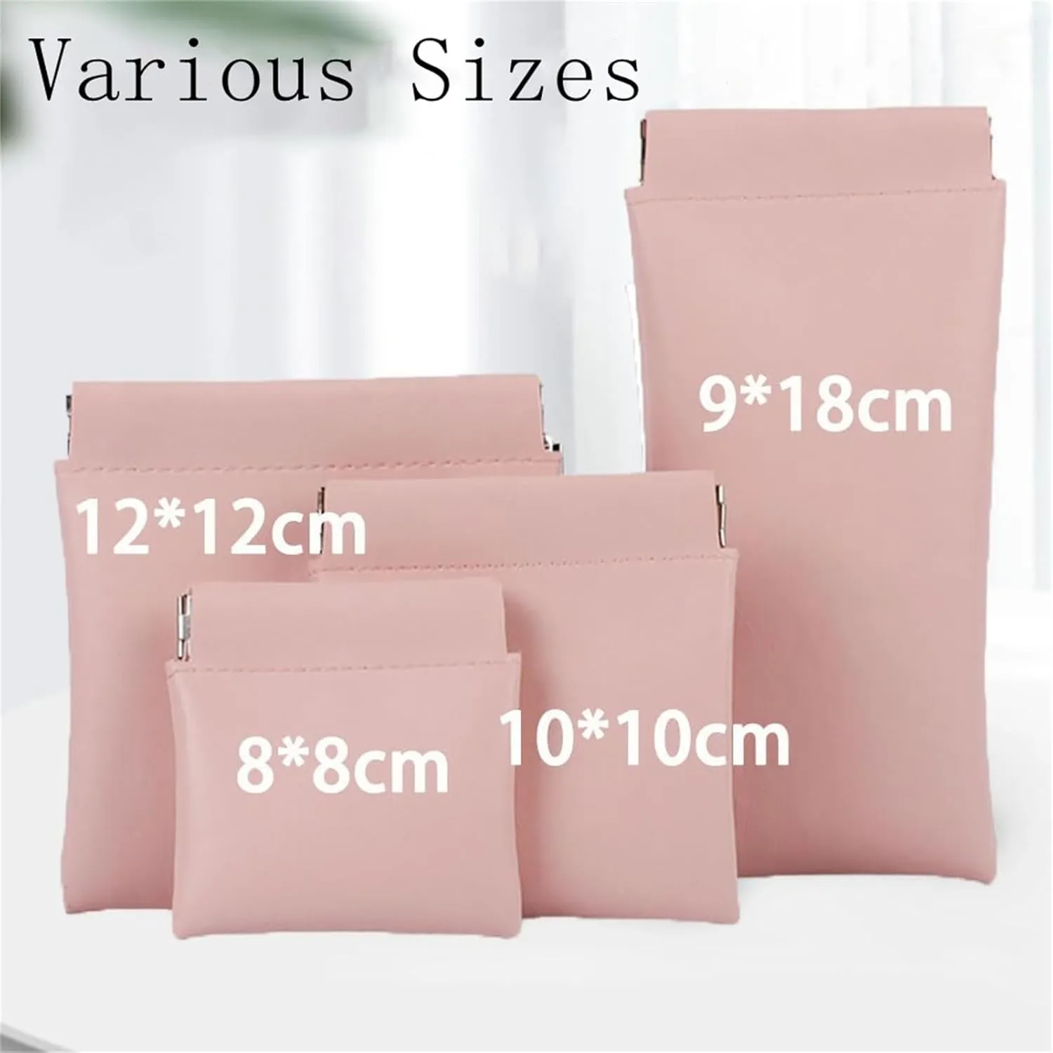 Onavee - 4 PCS Onavee Organizer Pouch, Onavee Purse Organizer, Pouchic - Personalized Snap Closure Leather Organizer Pouch (Purple)